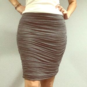 XS Max Studio ruched mini skirt in heather gray